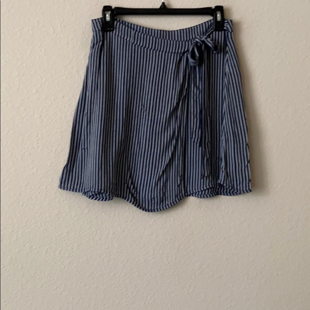 Blue wrap skirt